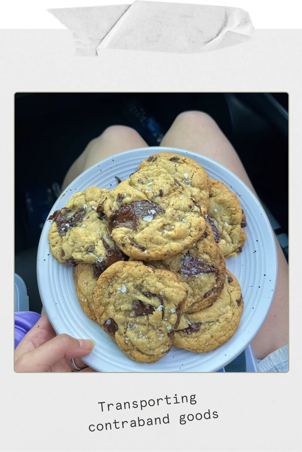 A polaroid of baked goods